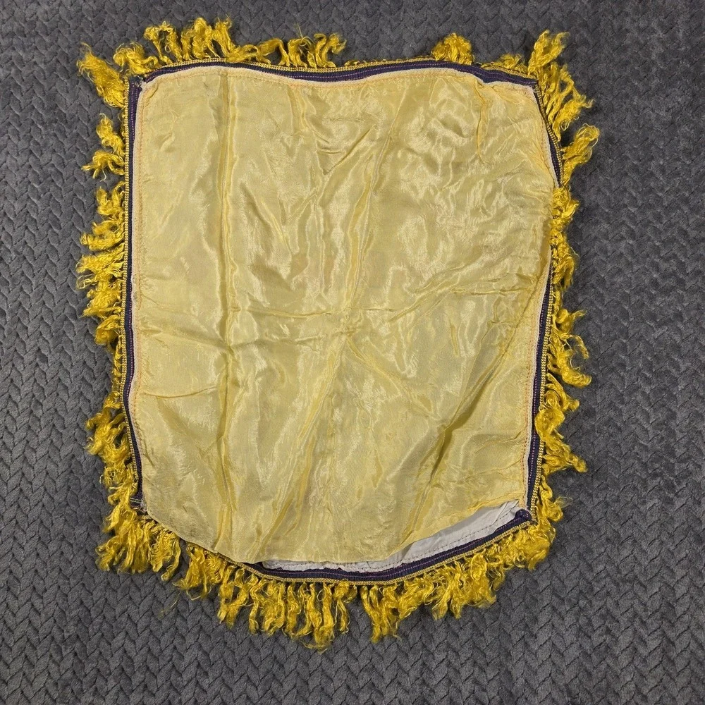 Vintage WWII United States Army Sister Souvenir Pillow Cover Fringe 15.5‎ x 18